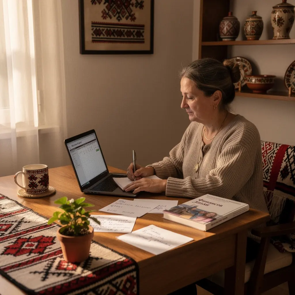 Книга за лични финанси с подчертано заглавие и отворени страници.